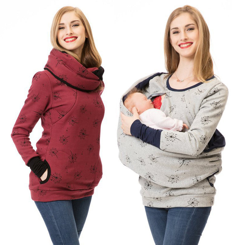 Sweatshirt Hoodie Women Long Sleeve Breastfeeding Shirt