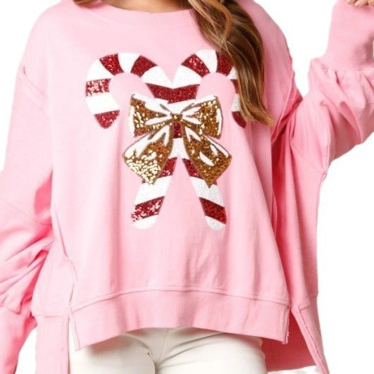 Christmas Sequins Long Sleeve Pullover Hoodie Women