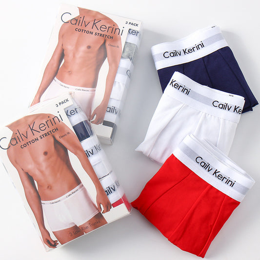 Men's Pure Cotton Boxer Brief Underwear Breathable