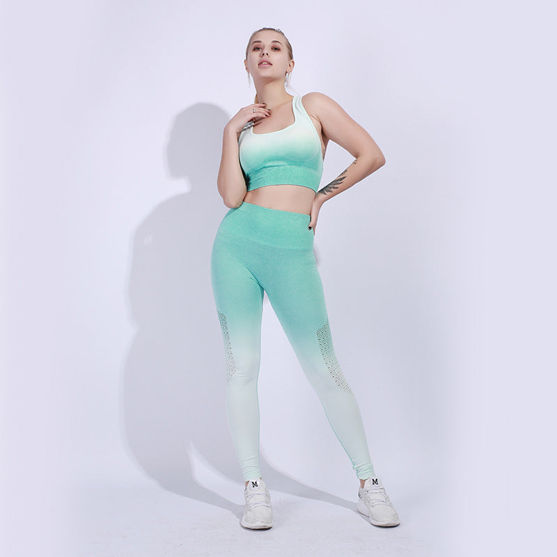 Yoga suit female sports bra ninth pants