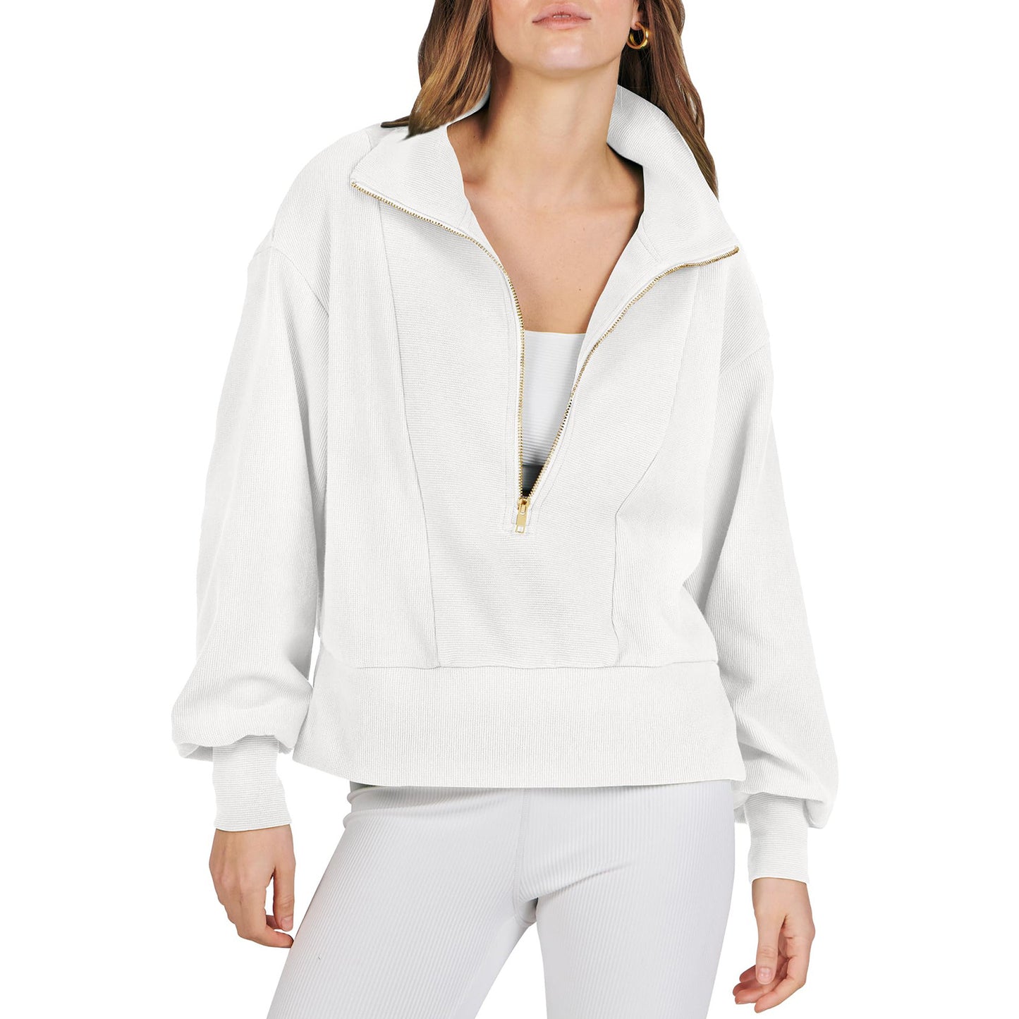 Women's Half-zip Pullover Long-sleeved Sweatshirt