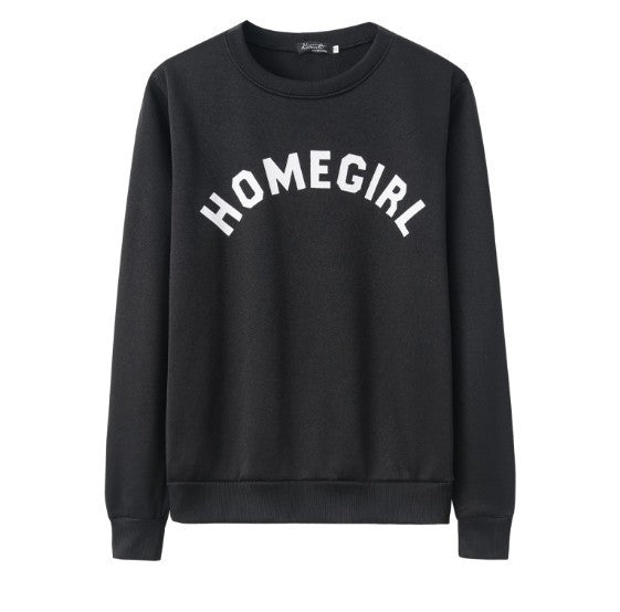 Oversized Long-sleeved Letter Sweatshirt Pullover